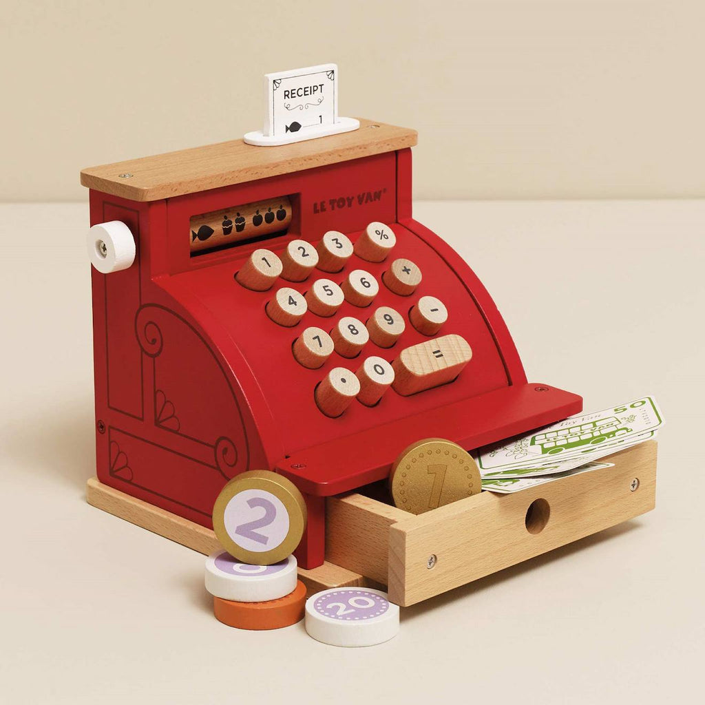 La caisse enregistreuse rouge