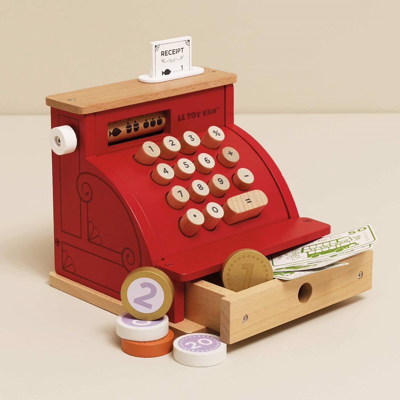 La caisse enregistreuse rouge