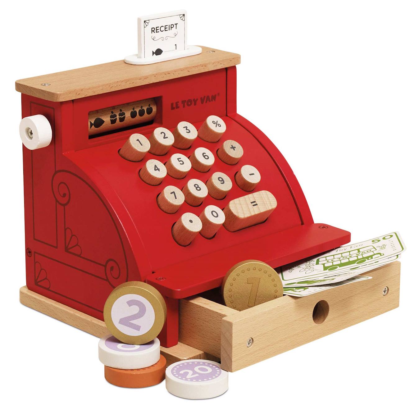 La caisse enregistreuse rouge