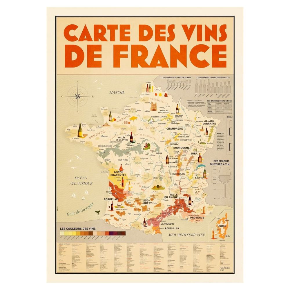 La Carte des Vins de France - Décoration Murale