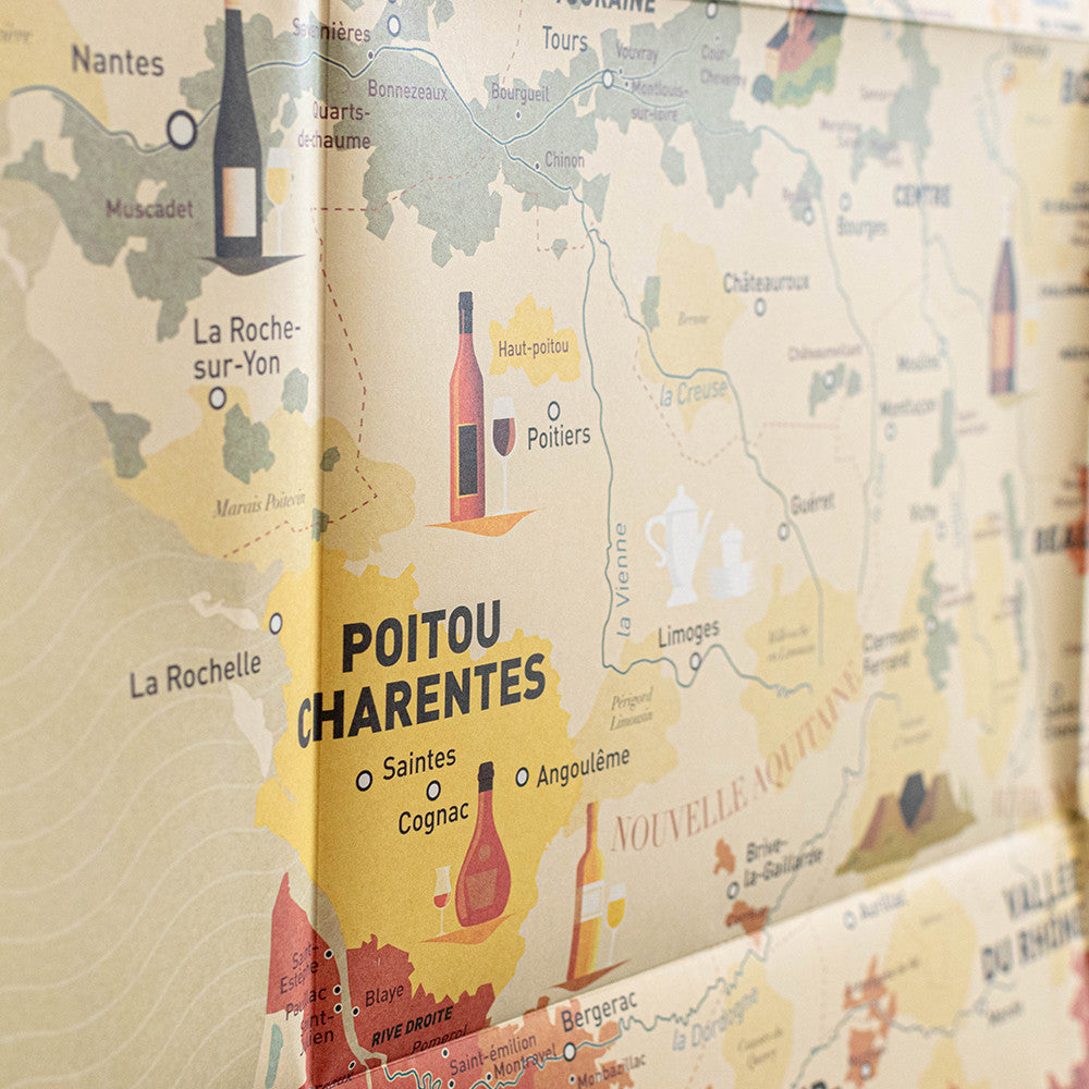 La Carte des Vins de France - Décoration Murale