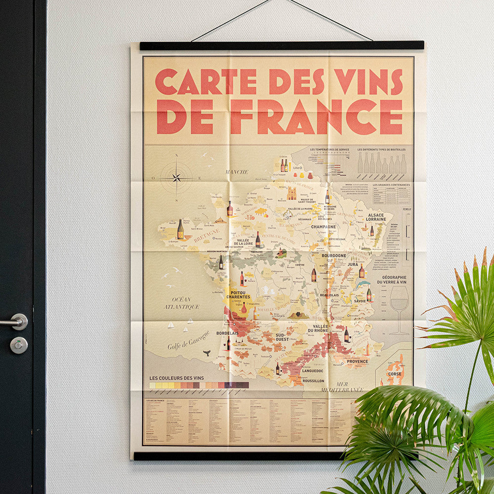 La Carte des Vins de France - Décoration Murale