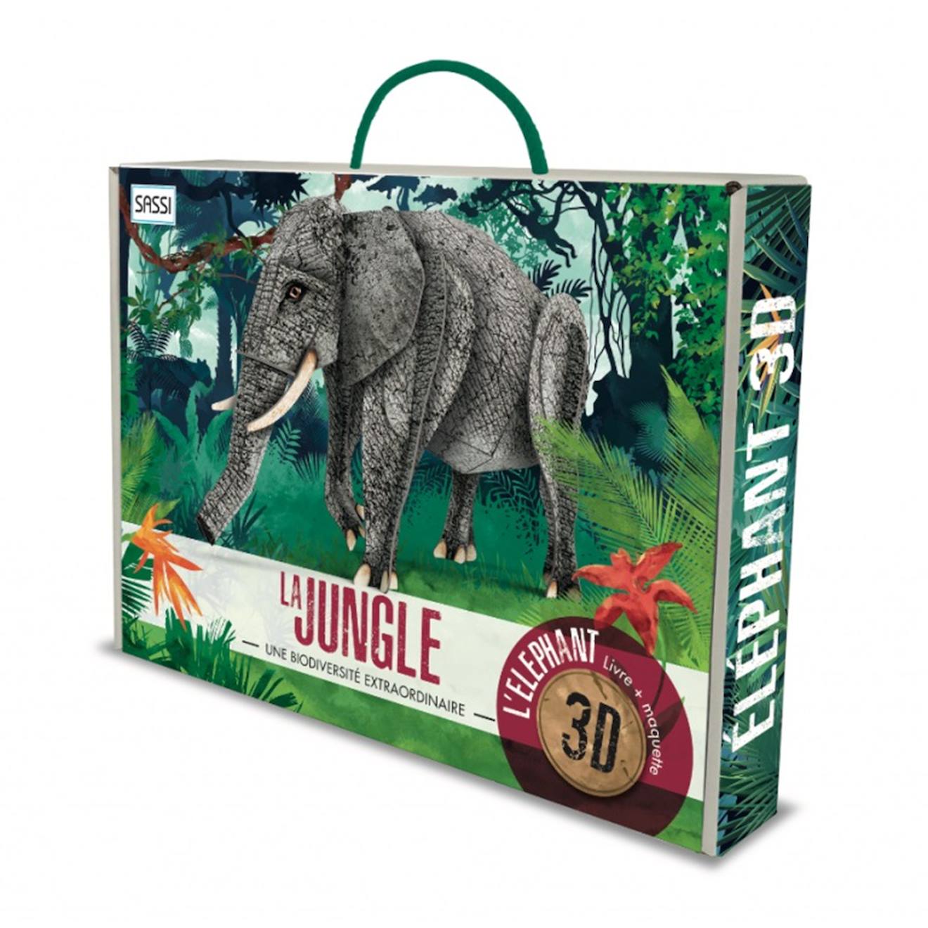 La jungle - l'éléphant 3D vert