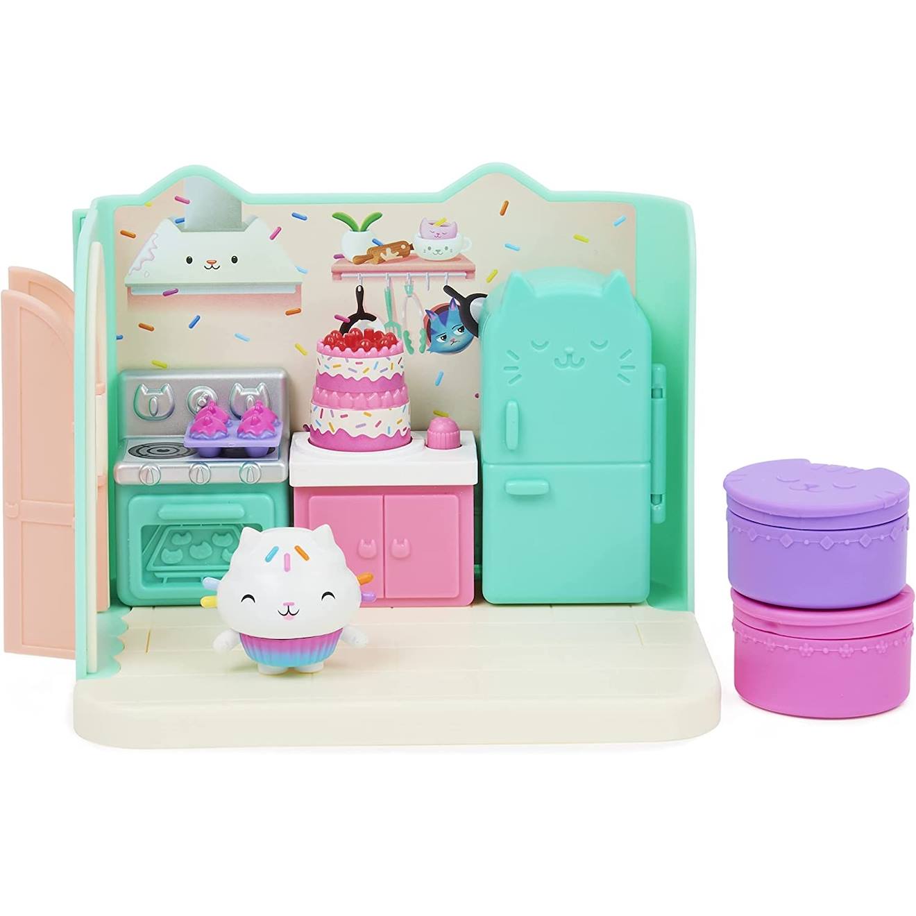 La maison de poupée de Gabby's Dollhouse - chambre de luxe - la cuisine de cakey multicolore