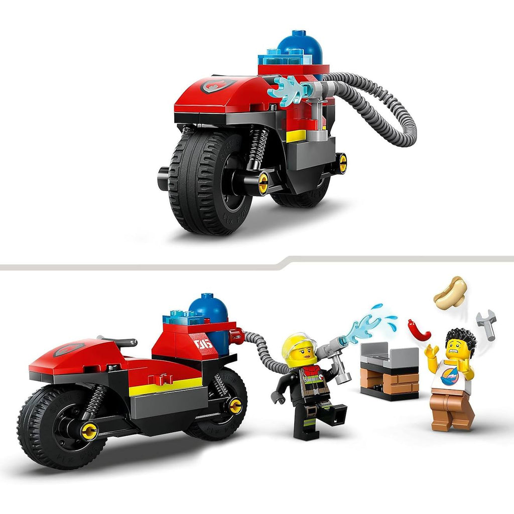 La moto d'intervention rapide des pompiers 60410 multicolore