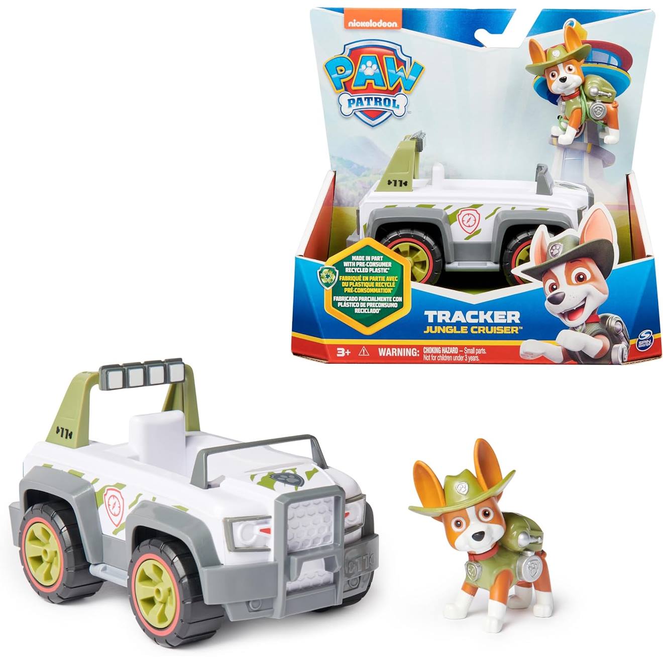 La pat patrouille jungle cruiser avec figurine tracker multicolore