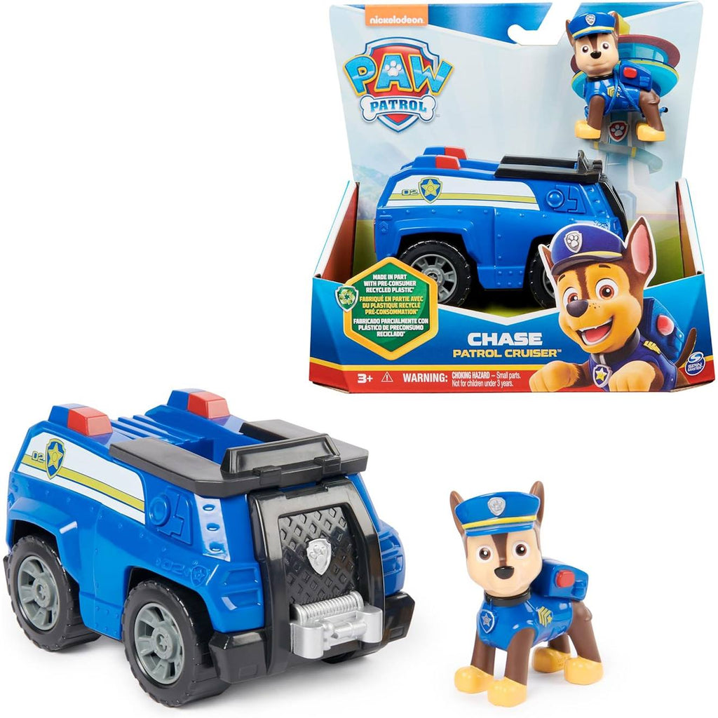 La pat patrouille véhicule de police avec la figurine de chase multicolore