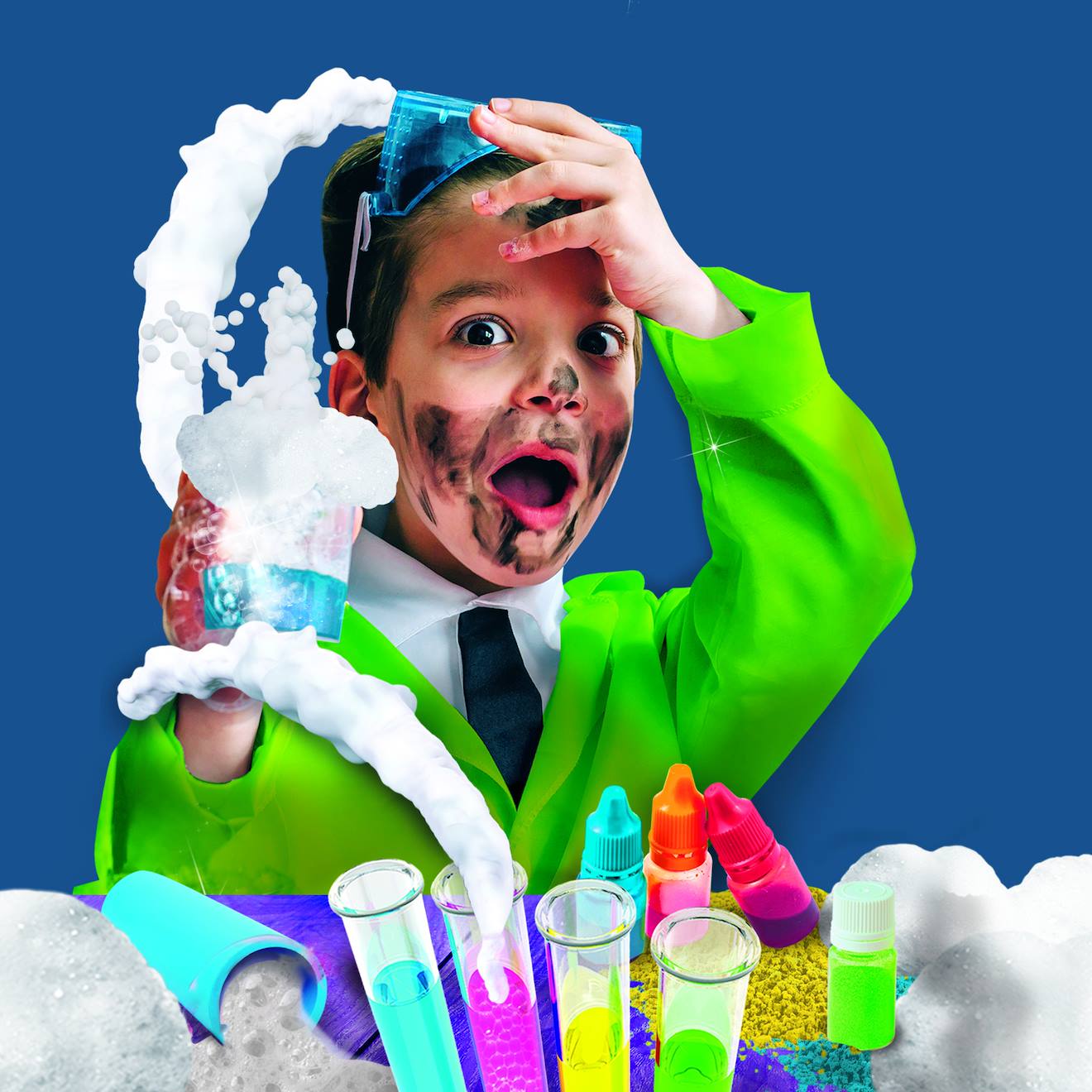 La science des mousses multicolore