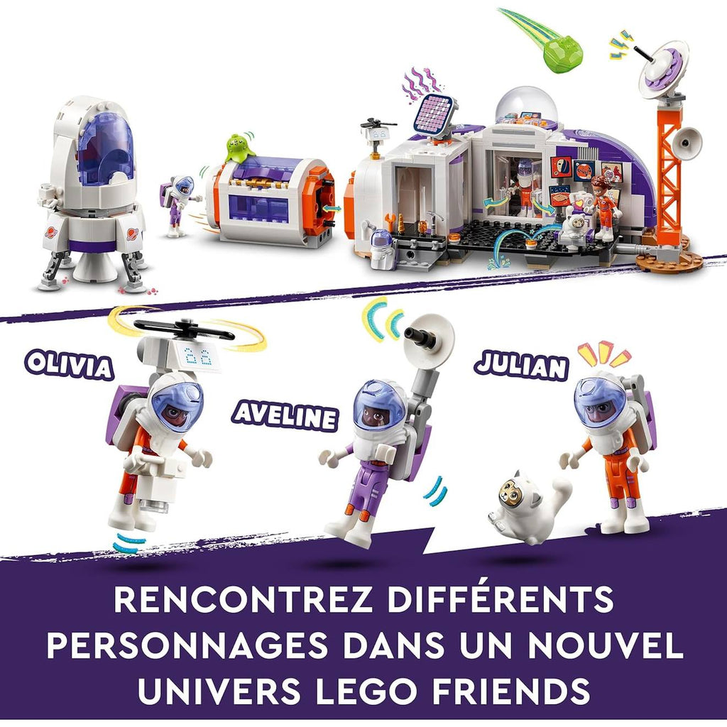 La station spatiale martienne et la fusée 42605 multicolore