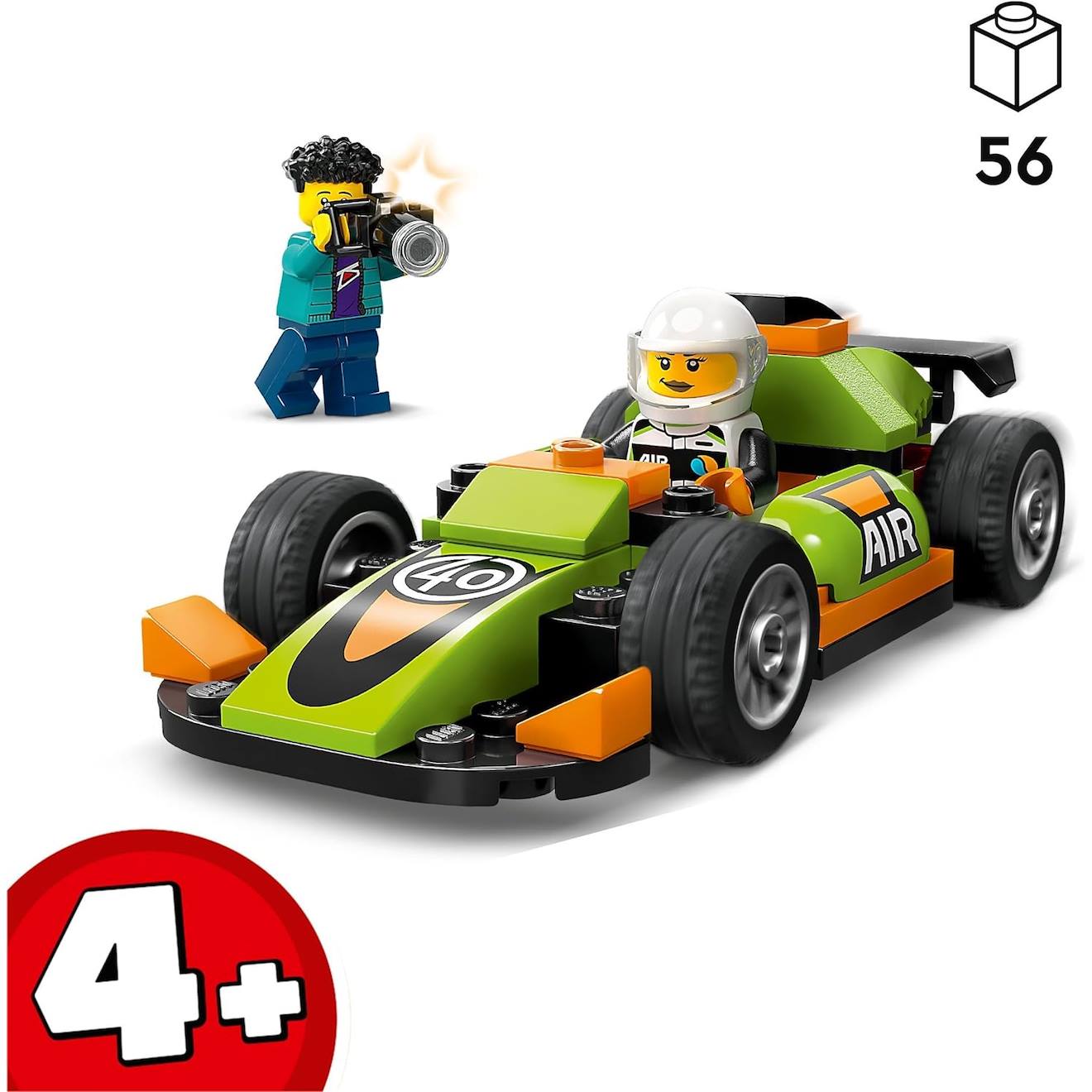 La voiture de course verte 60399 multicolore