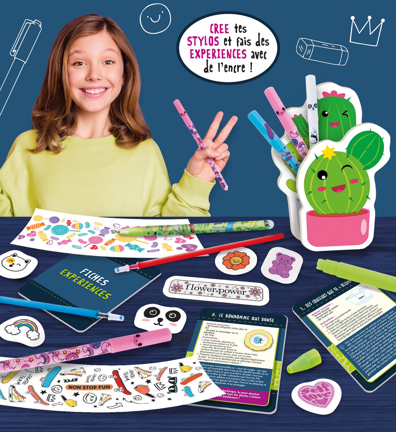 Laboratoire de stylos effaçables edition fr i'm a genius multicolore