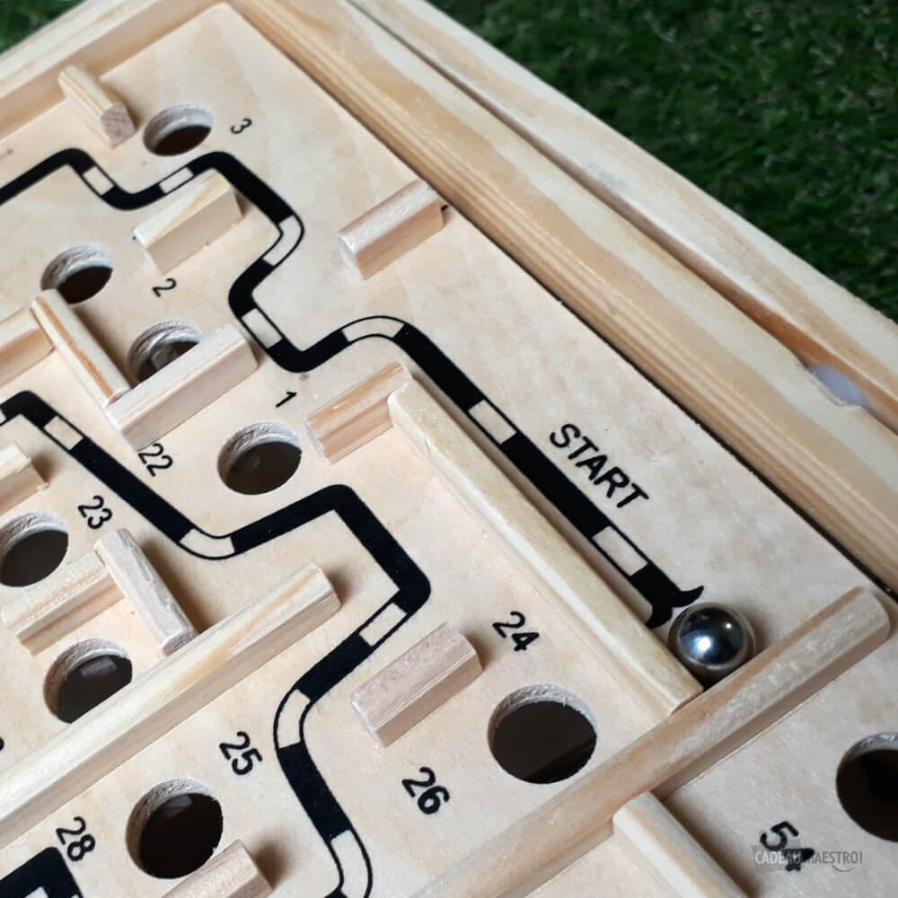 Labyrinthe en Bois Multi-Plateaux - Casse-Tête Philos
