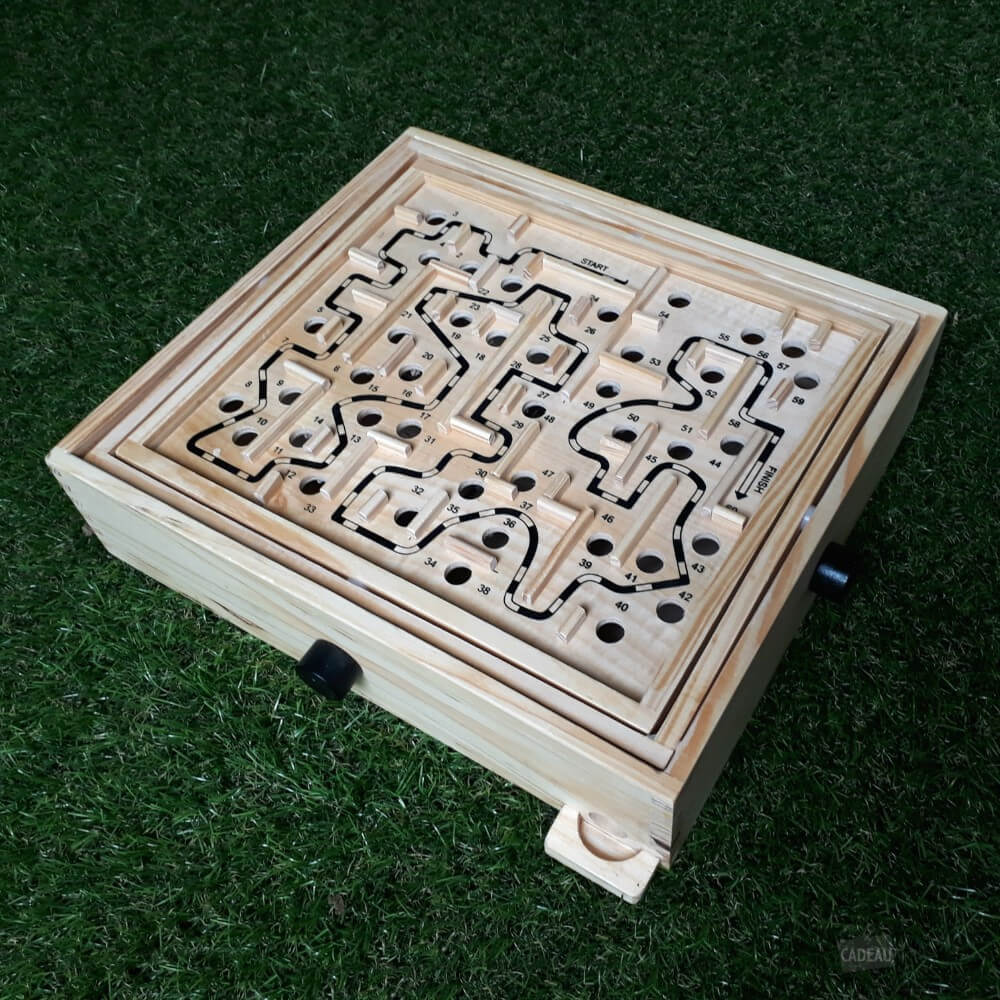 Labyrinthe en Bois Multi-Plateaux - Casse-Tête Philos