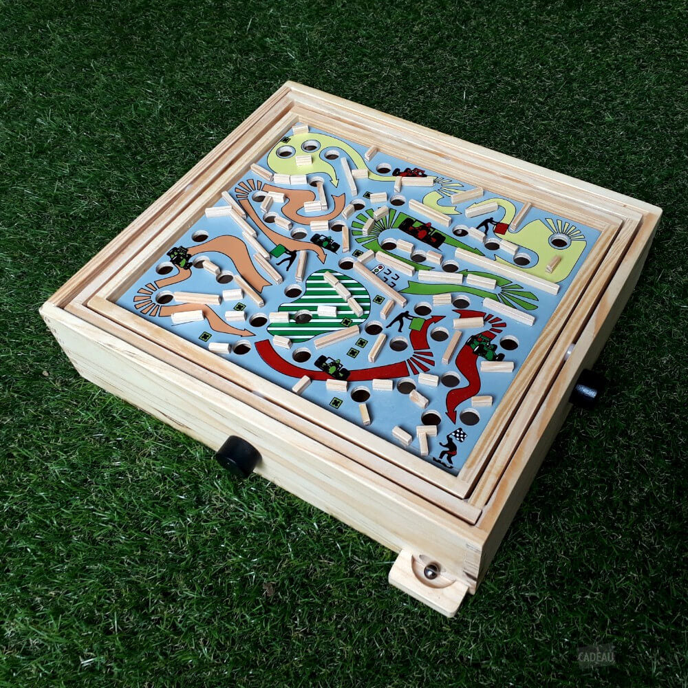 Labyrinthe en Bois Multi-Plateaux - Casse-Tête Philos