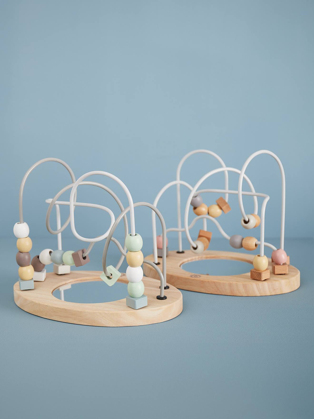 Labyrinthe de perles avec miroir - 25cm rose ou bleu