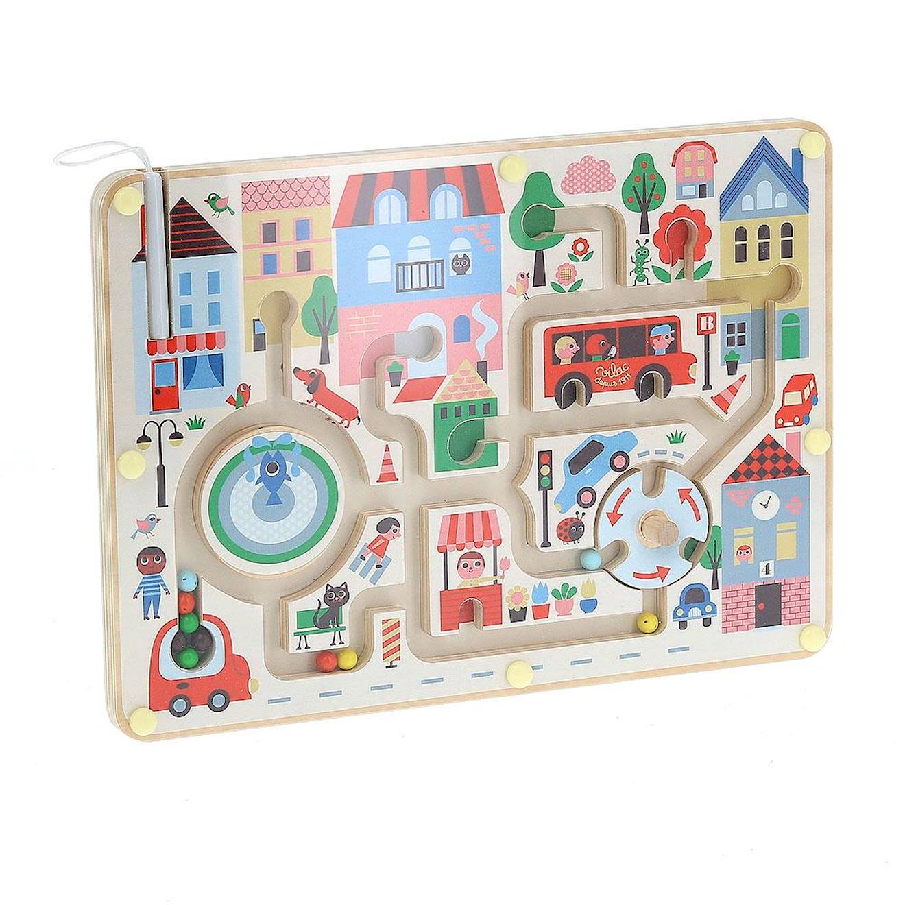 Labyrinthe magnétique ma petite ville beige