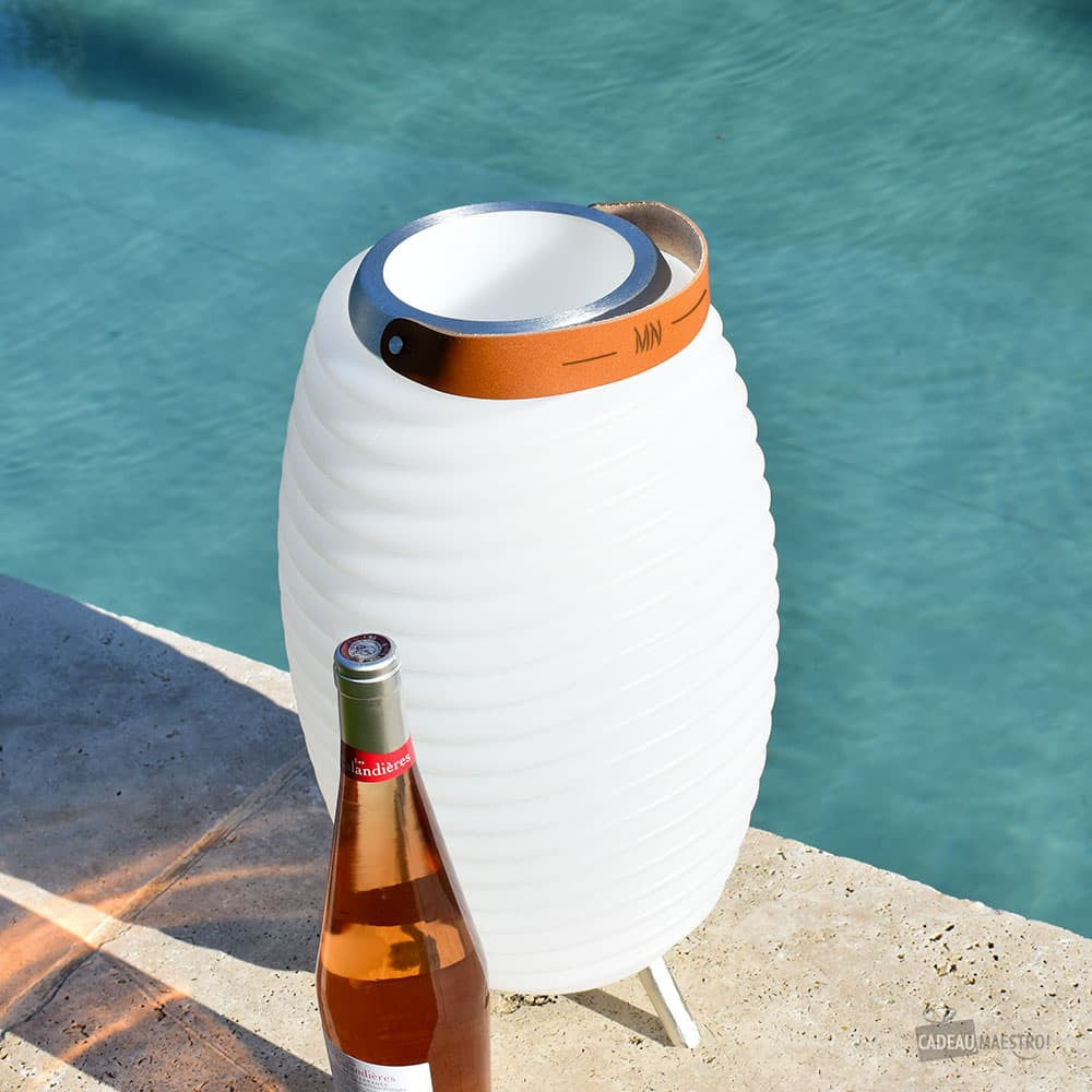 Lampadaire LED Seau à Glace Kooduu 35 Initiales à Personnaliser - Enceinte Personnalisée