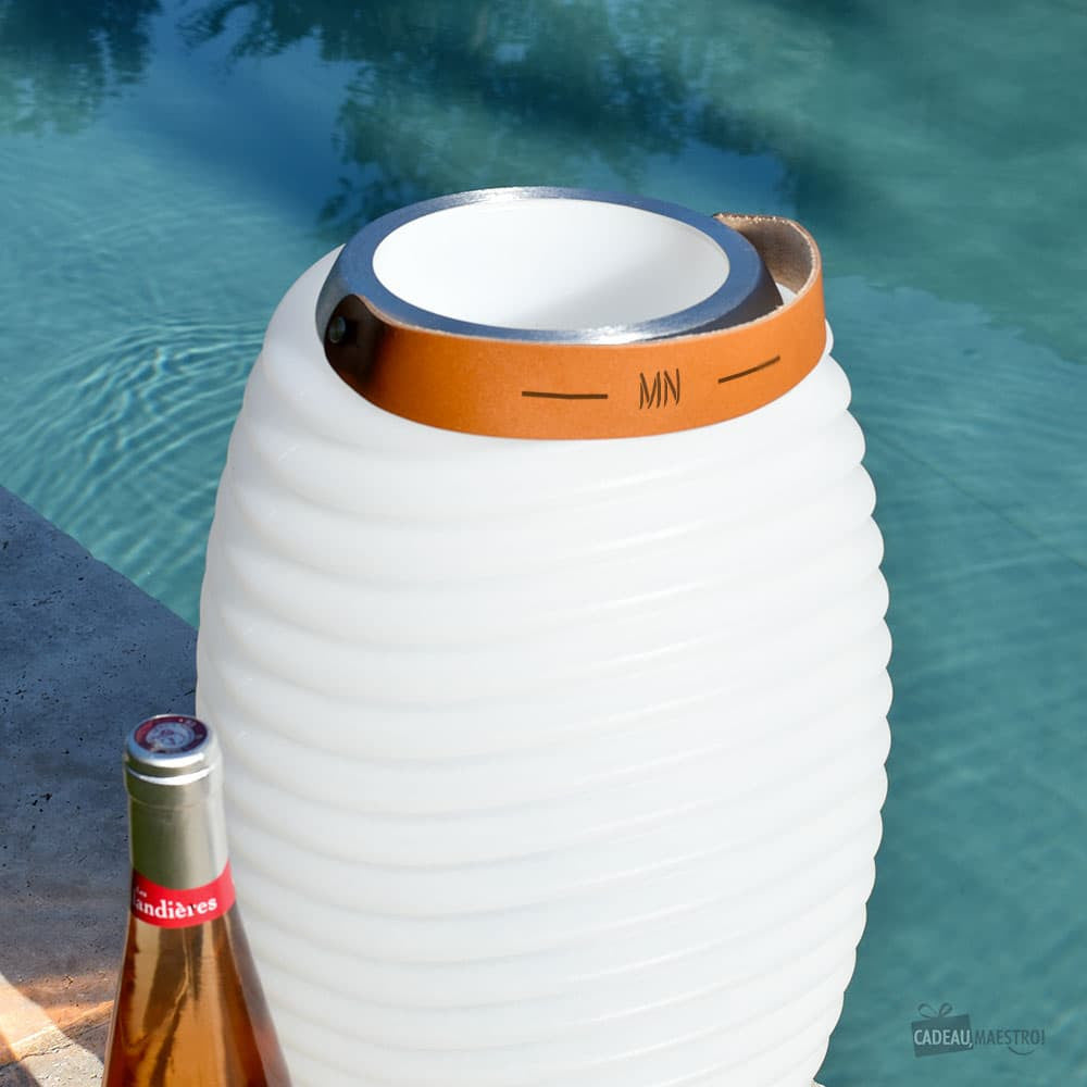 Lampadaire LED Seau à Glace Kooduu 35 Initiales à Personnaliser - Enceinte Personnalisée