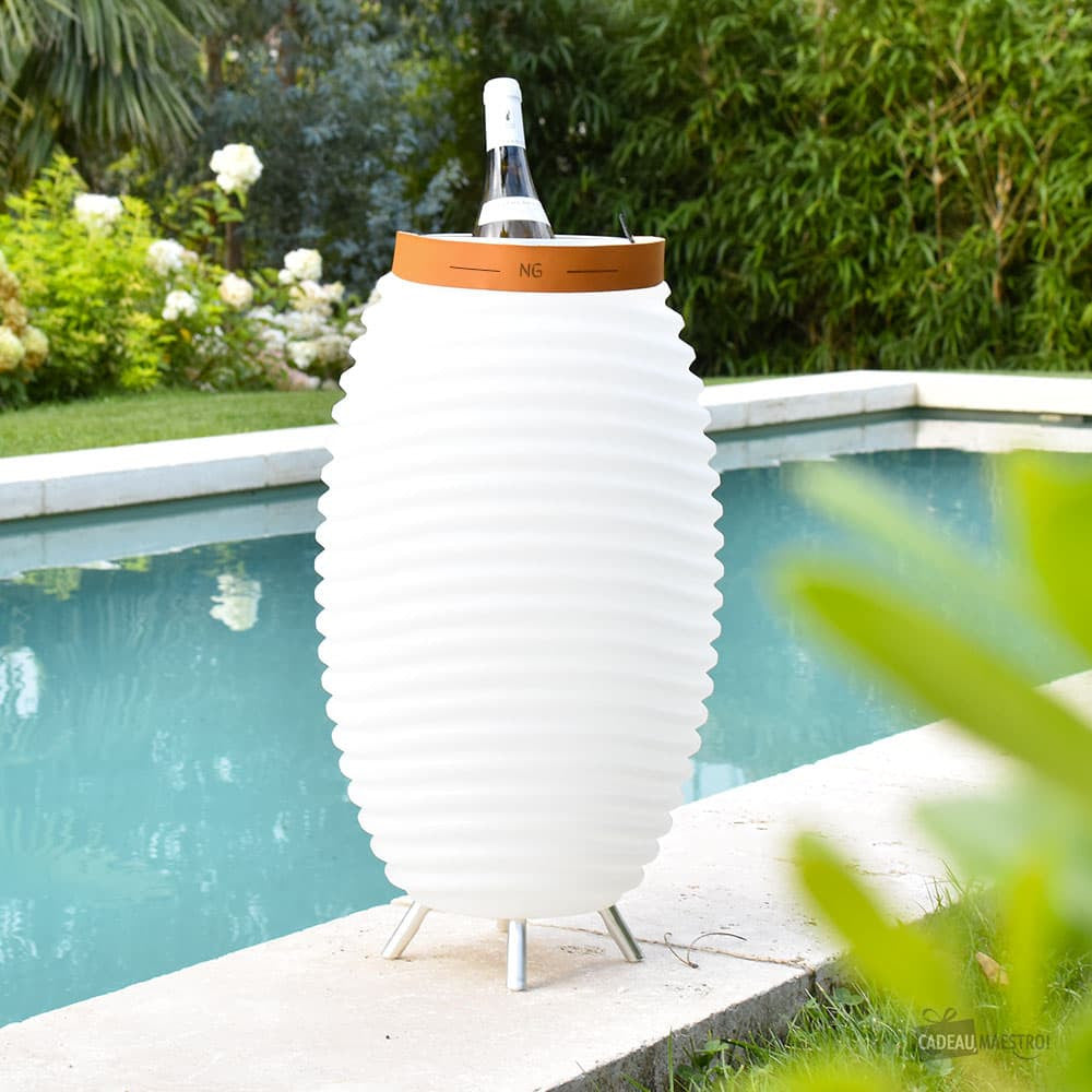 Lampadaire LED Seau à Glace Kooduu 50 Initiales à Personnaliser - Enceinte Personnalisée