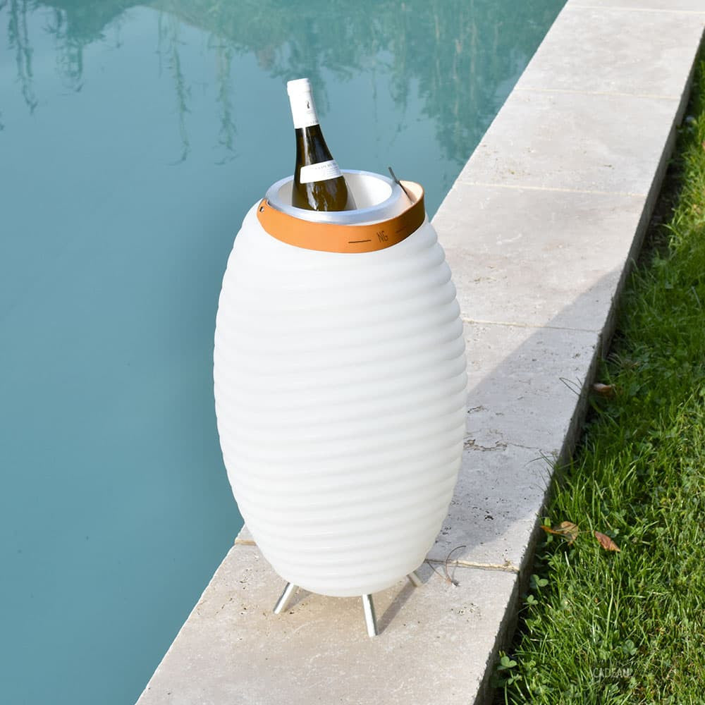 Lampadaire LED Seau à Glace Kooduu 50 Initiales à Personnaliser - Enceinte Personnalisée