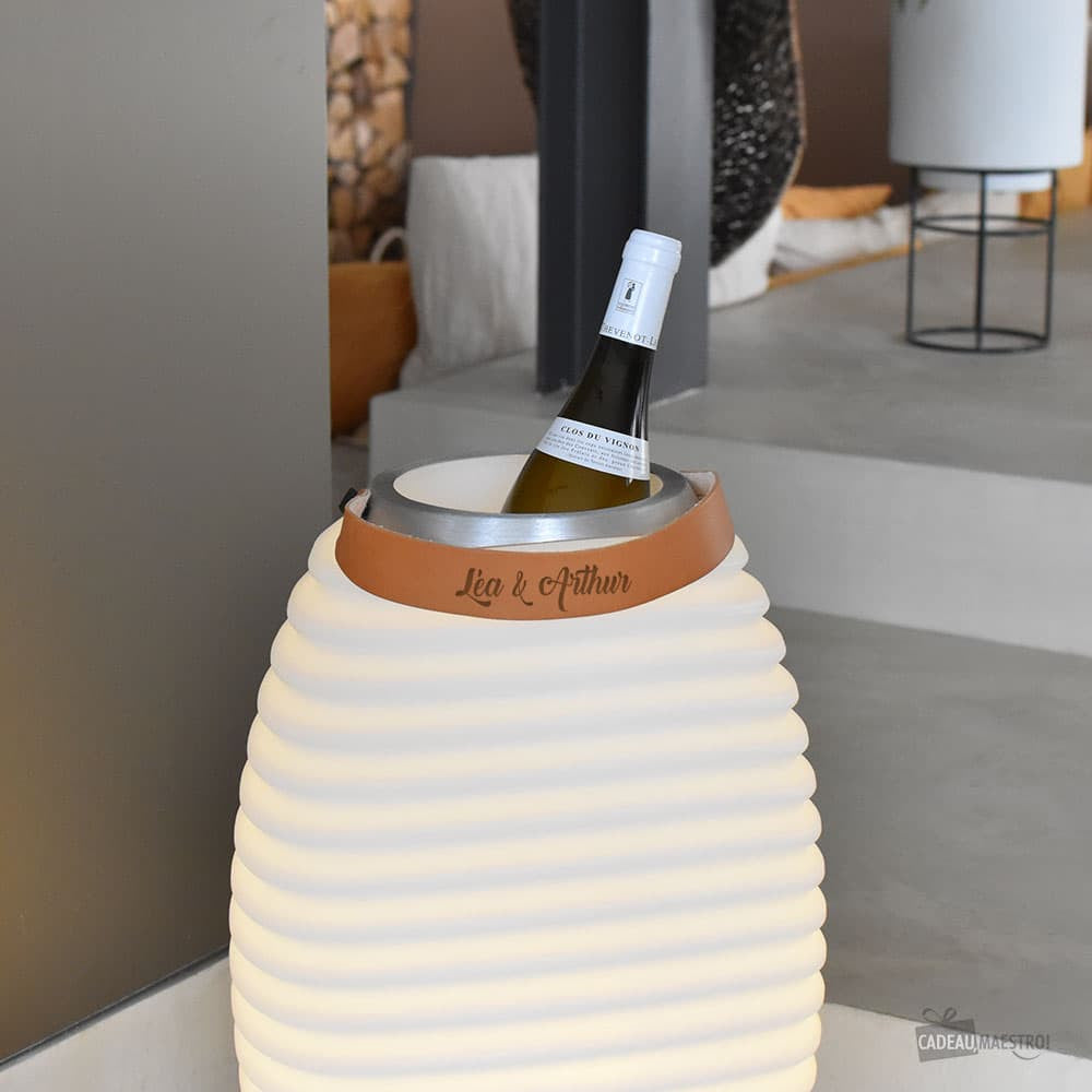 Lampadaire LED Seau à Glace Kooduu 50 Prénom à Personnaliser - Enceinte Personnalisée