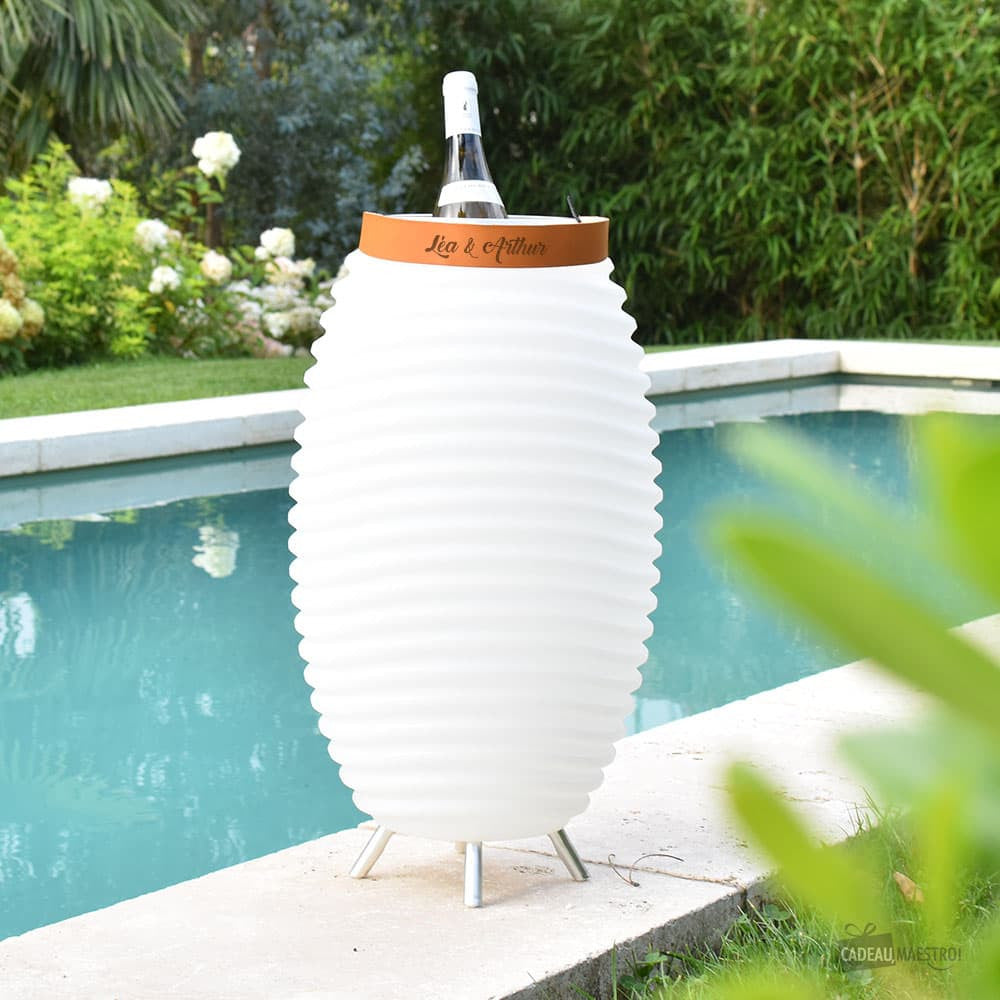 Lampadaire LED Seau à Glace Kooduu 50 Prénom à Personnaliser - Enceinte Personnalisée