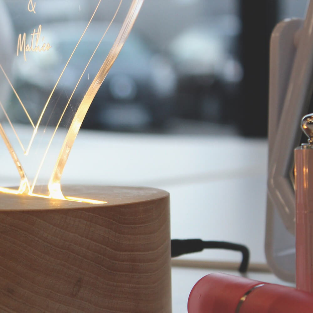 Lampe Lixi Amour Infini À Personnaliser - Lampe Personnalisée Lixi