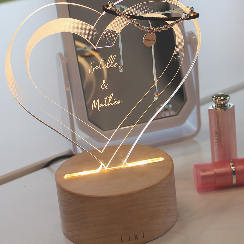Lampe Lixi Amour Infini À Personnaliser - Lampe Personnalisée Lixi