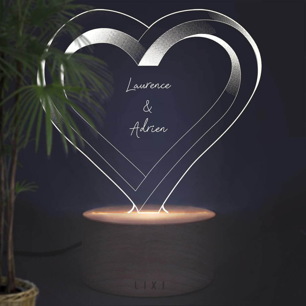 Lampe Lixi Amour Infini À Personnaliser - Lampe Personnalisée