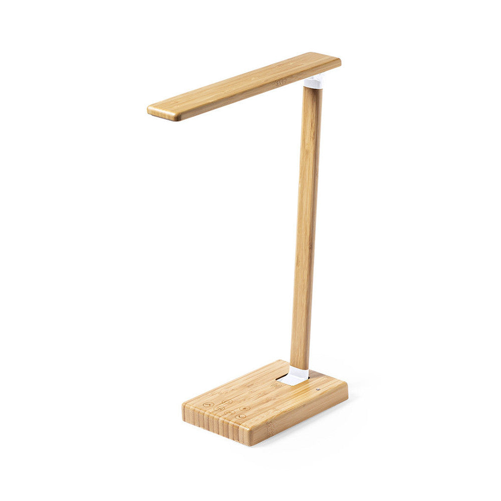 Lampe de Bureau Chargeur de Téléphone en Bambou - Fourniture de Bureau Originale