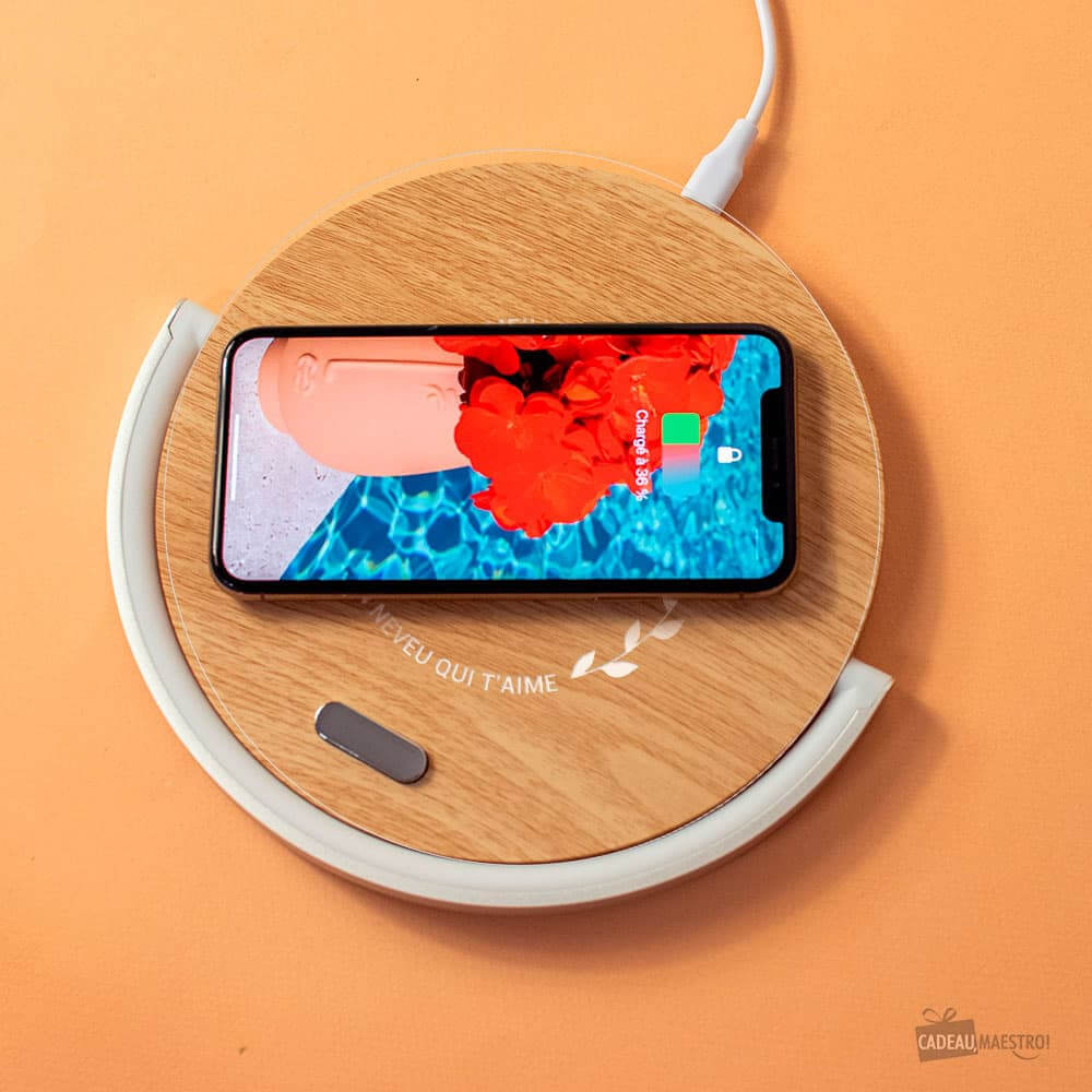 Lampe de Chevet Tactile Avec Station de Chargement Meilleur(e) à Personnaliser - Lampe Personnalisée