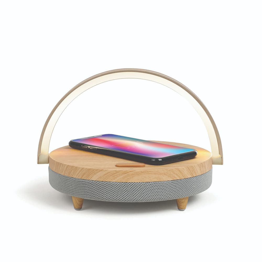 Lampe de Chevet Tactile Enceinte LED avec Chargeur à Induction - Enceinte Originale