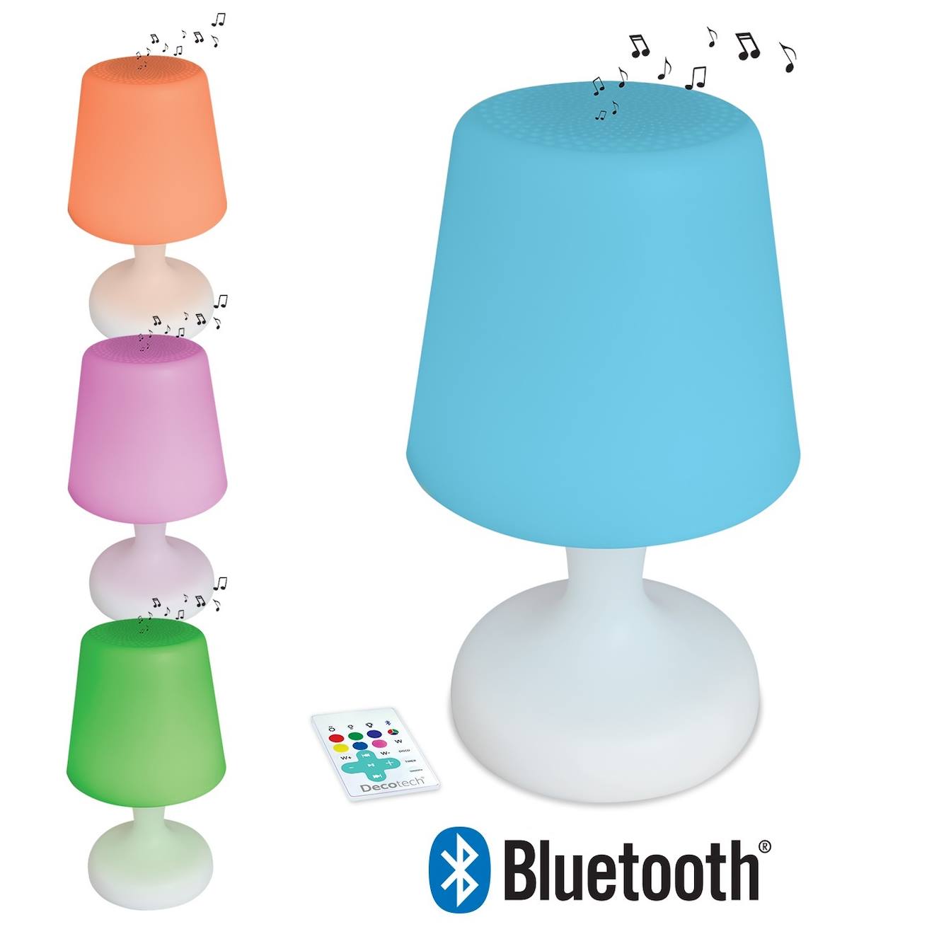 Lampe de table Bluetooth multicouleurs waterproof blanc