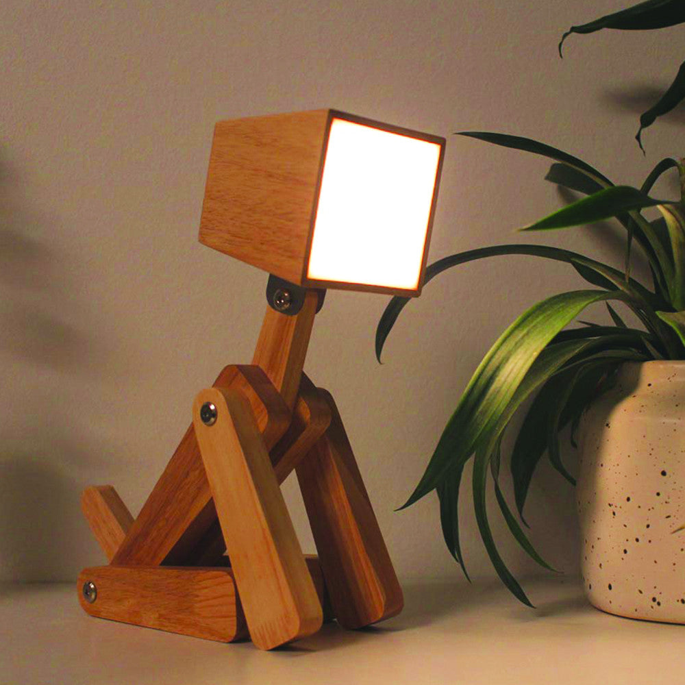 Lampe Chien en Bois Sans Fil - Lampe Originale