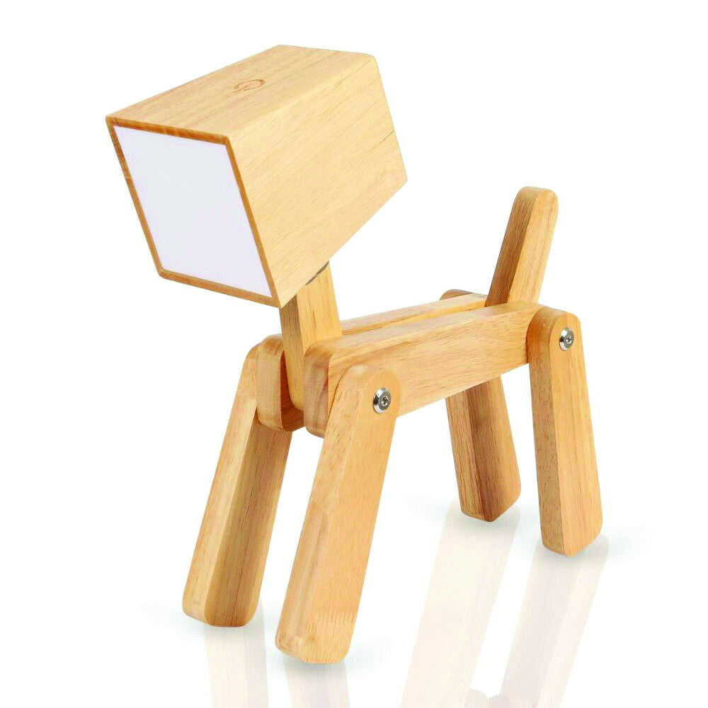 Lampe Chien en Bois Sans Fil - Lampe Originale