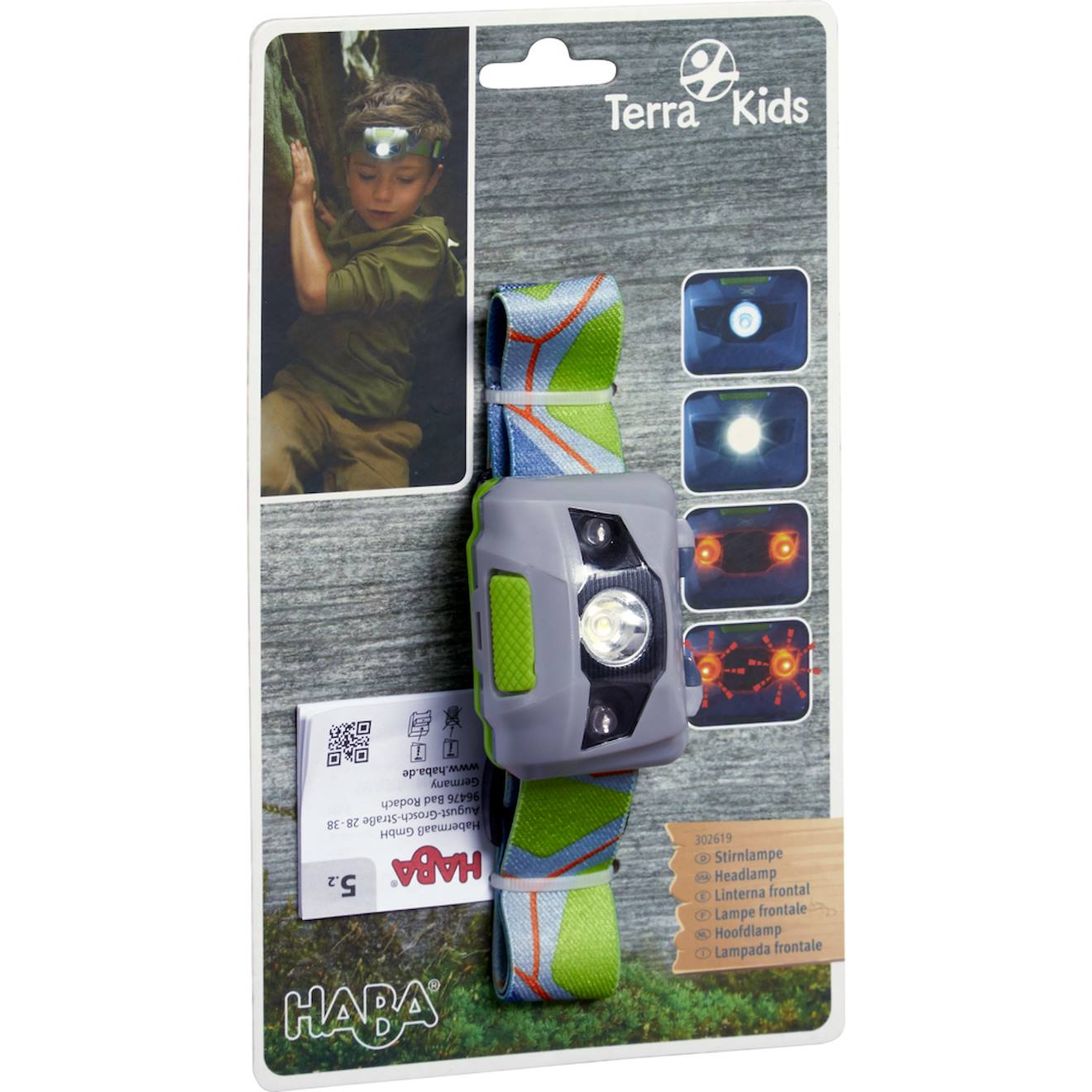 Lampe frontale terra kids vert