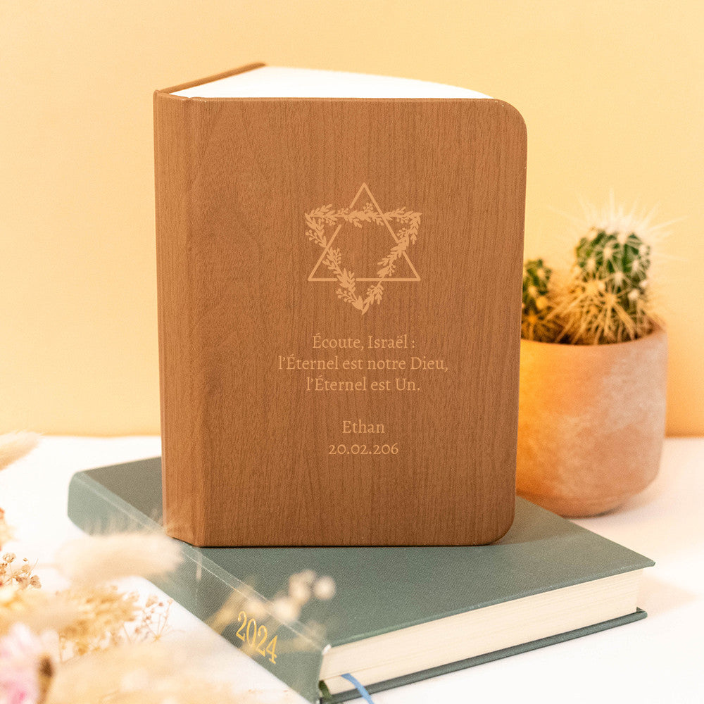 Lampe Livre LED Hanouka à Personnaliser - Lampe Personnalisée