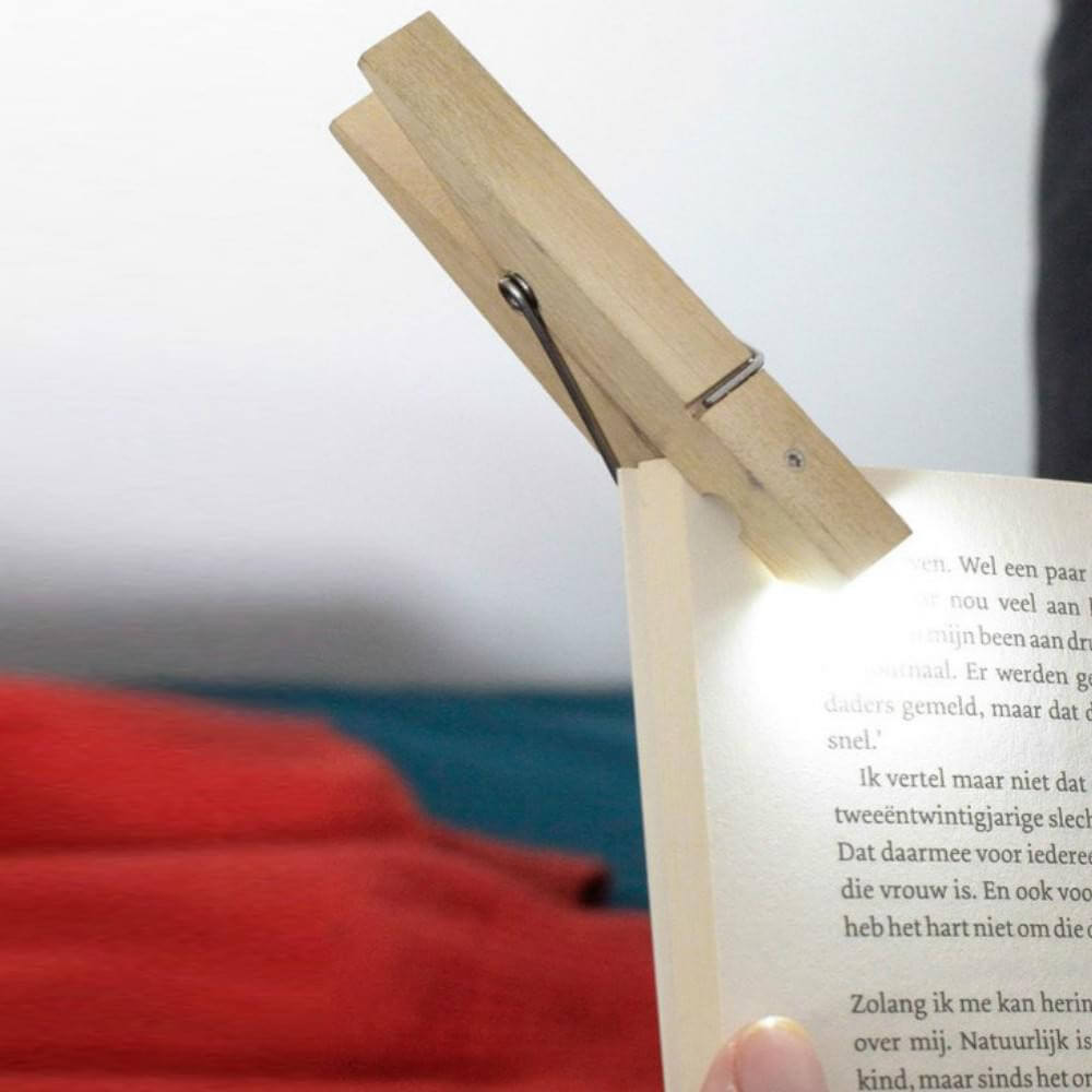 Lampe à Livre Pince à Linge - Accessoires pour Livre