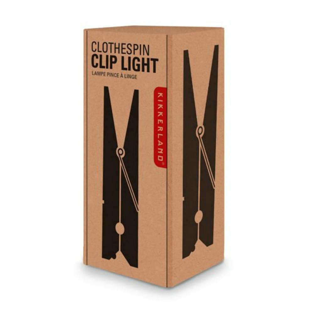Lampe à Livre Pince à Linge - Accessoires pour Livre Kikkerland