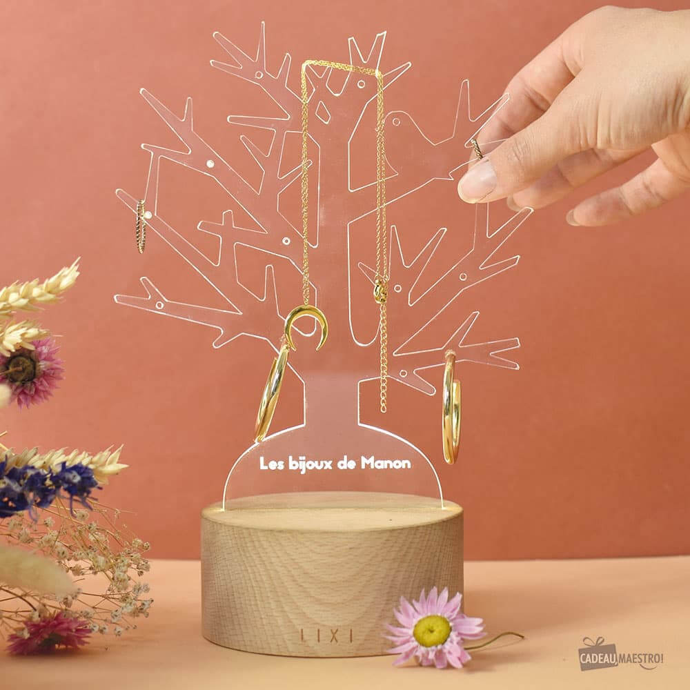 Lampe Lixi Arbre à Bijoux à Personnaliser - Lampe Personnalisée