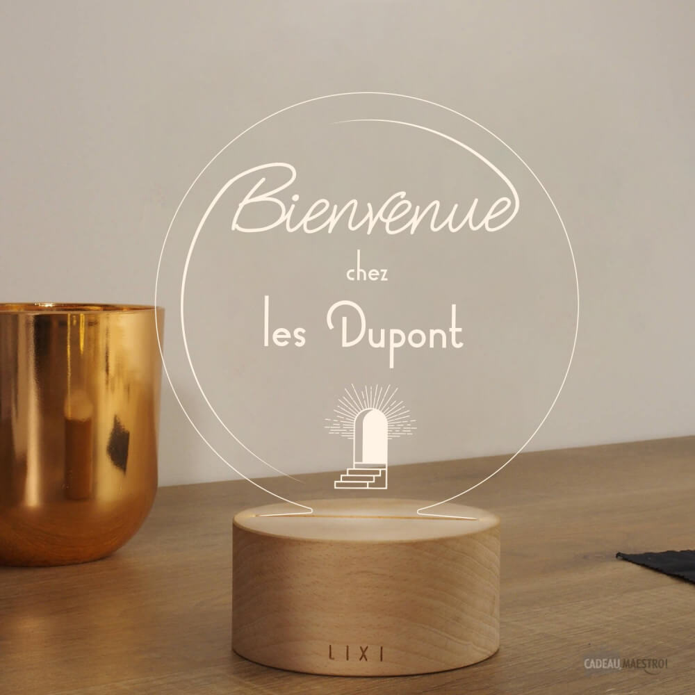 Lampe Lixi Bienvenue à Personnaliser - Lampe Personnalisée