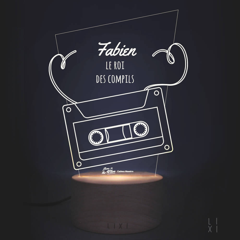 Lampe Lixi Cassette à Personnaliser - Lampe Personnalisée