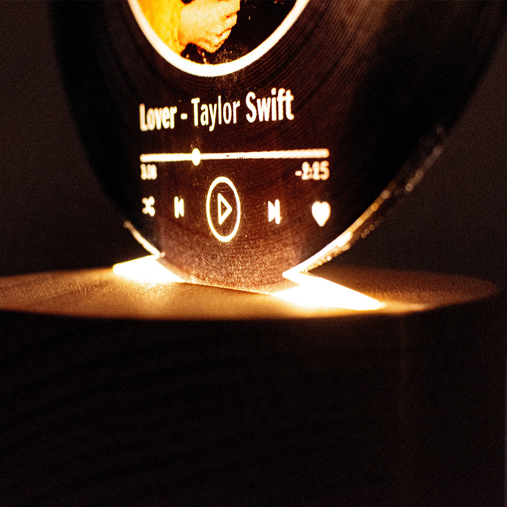 Lampe Lixi Disque d'Or Photo à Personnaliser - Lampe Personnalisée