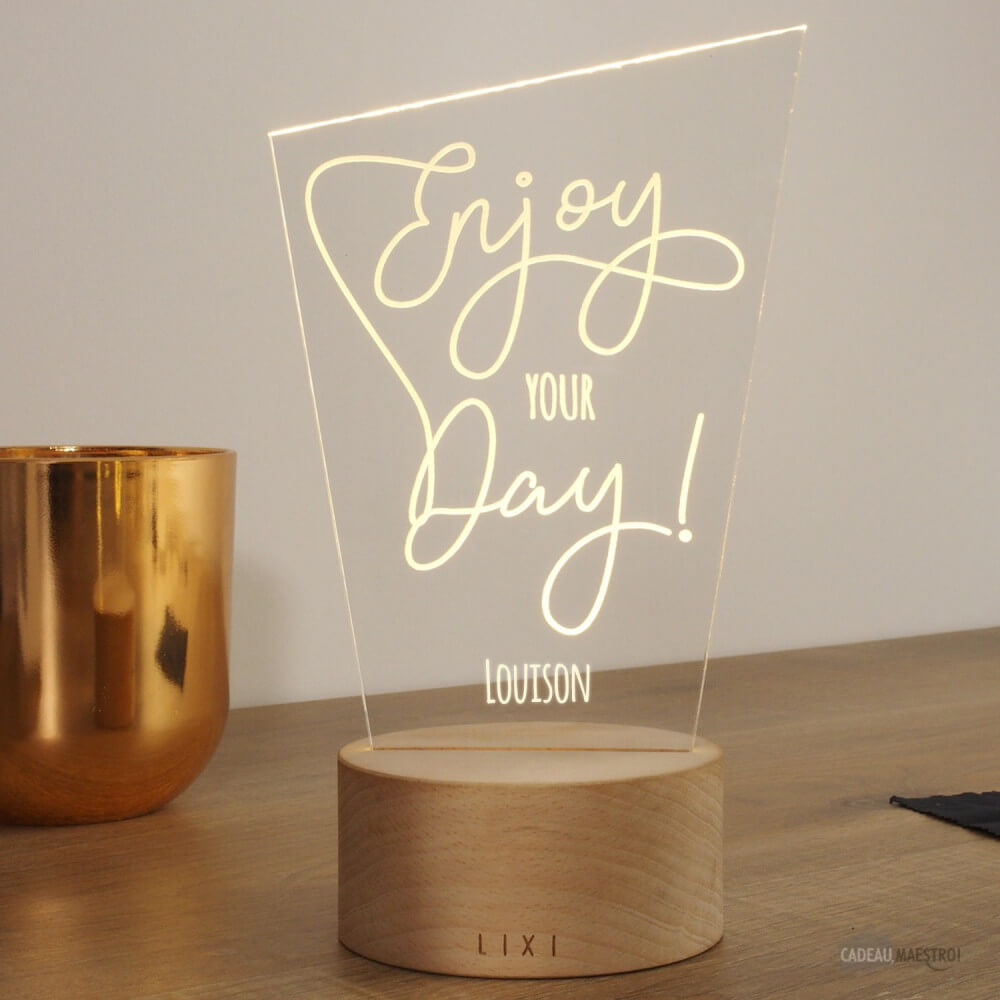 Lampe Lixi Enjoy Your Day À Personnaliser - Lampe Personnalisée