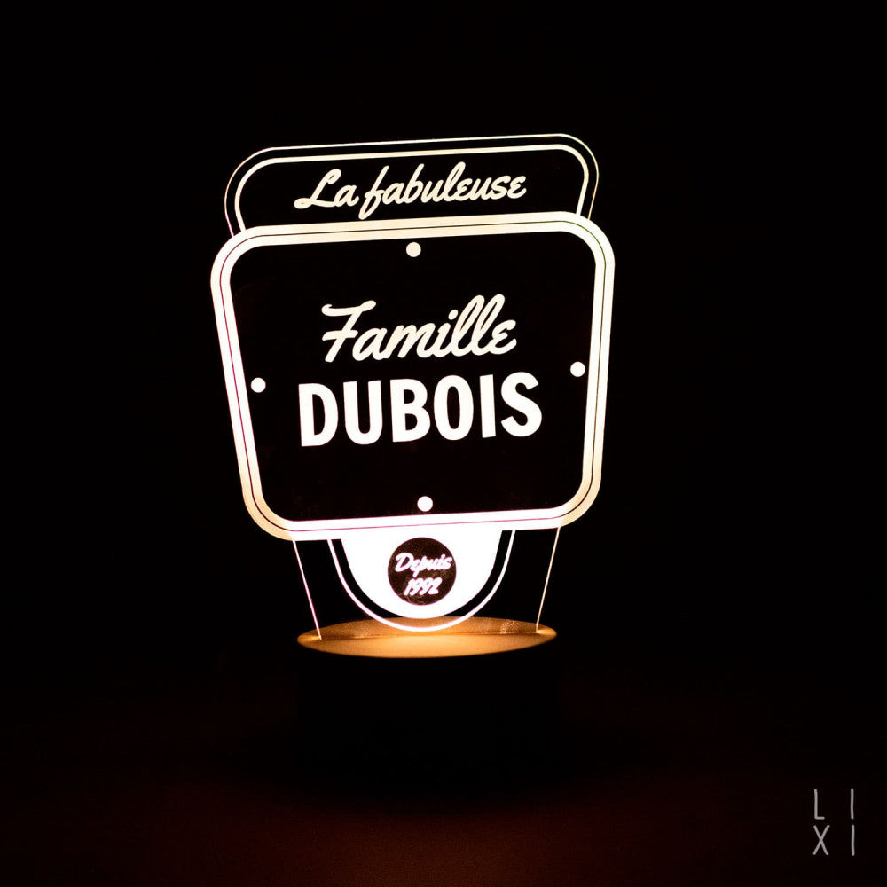 Lampe Lixi Famille à Personnaliser - Lampe Personnalisée