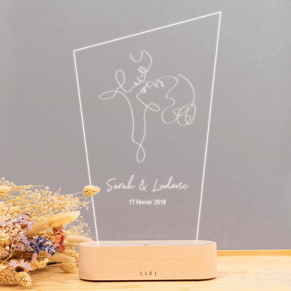 Lampe Lixi Horizon Couple à Personnaliser - Lampe Personnalisée