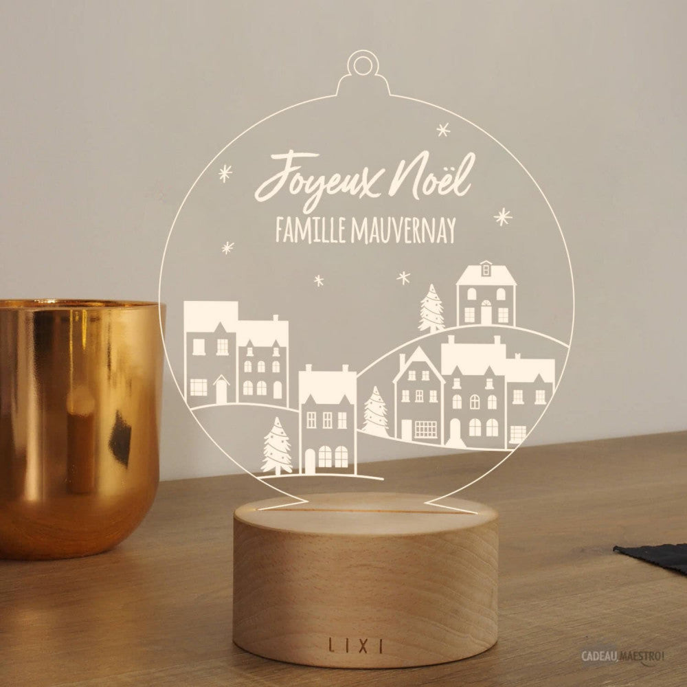 Lampe Lixi Joyeux Noël à Personnaliser - Lampe Personnalisée Lixi