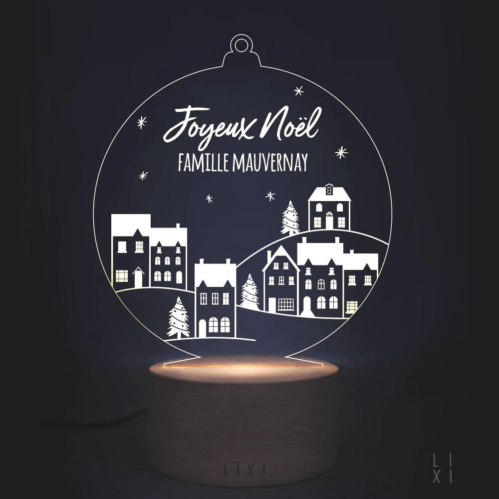 Lampe Lixi Joyeux Noël à Personnaliser - Lampe Personnalisée Lixi