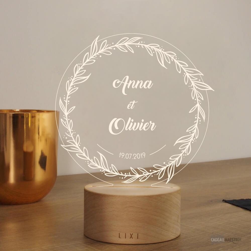 Lampe Lixi Mariage à Personnaliser - Lampe Personnalisée