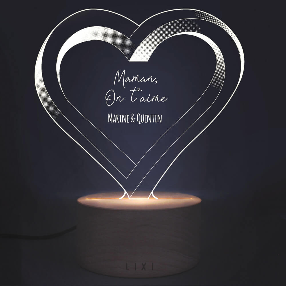 Lampe Lixi Message D'amour à Personnaliser - Lampe Personnalisée